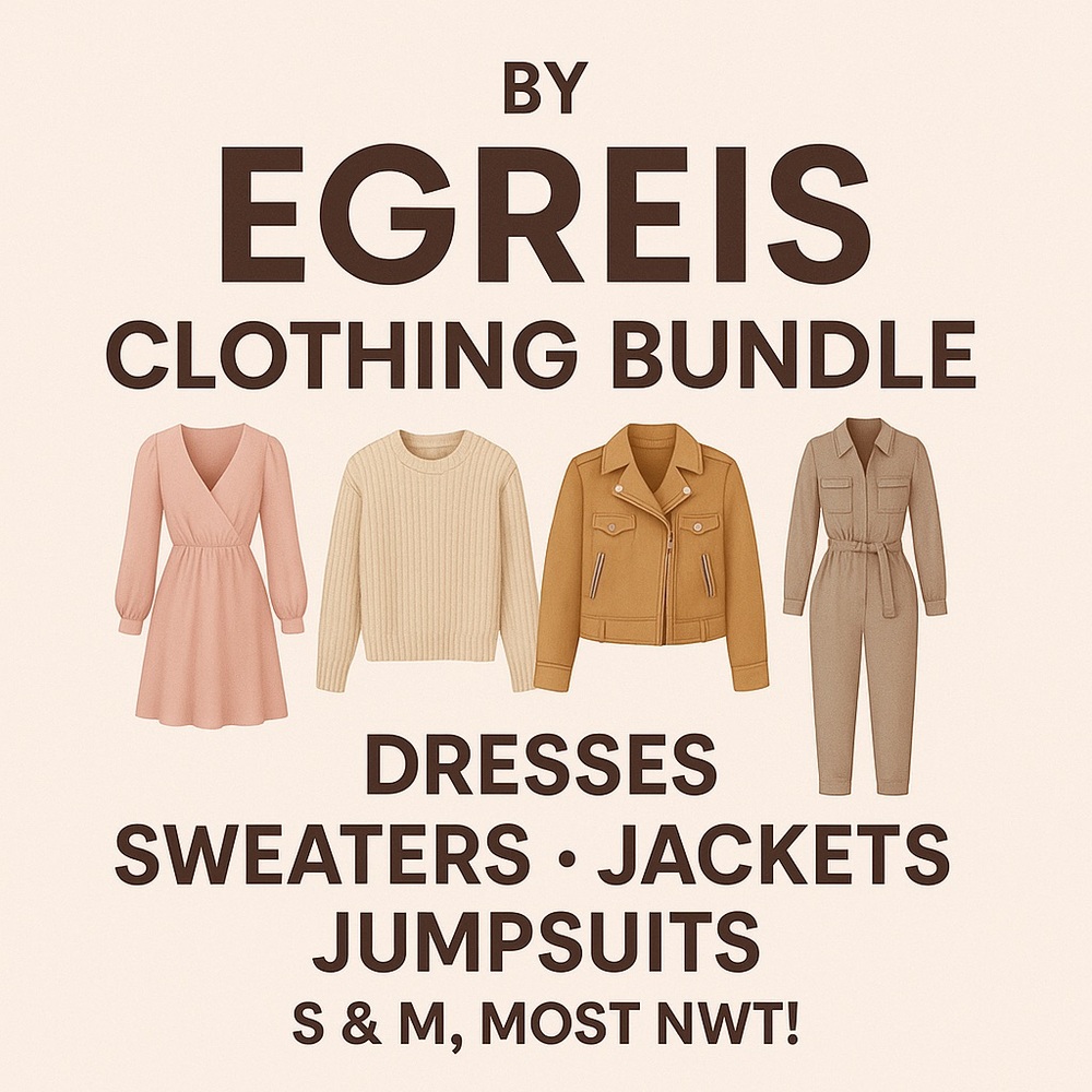 Egreis Clothing Bundle - Dresses, Sweaters, Jackets, Jumpsuits